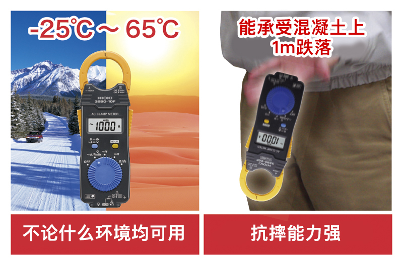 能放入口袋的輕薄型卡片大小萬用表+鉗形表