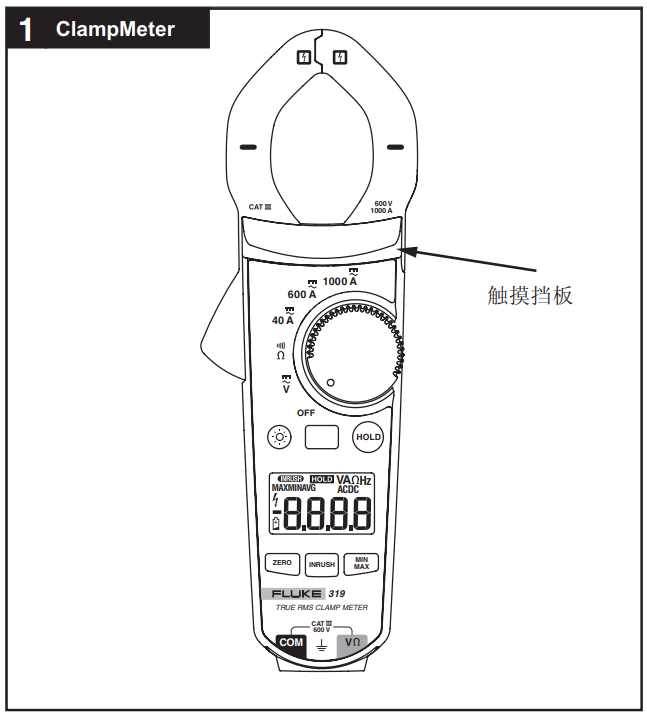 Fluke 317電流表用戶(hù)手冊(cè)步驟1
