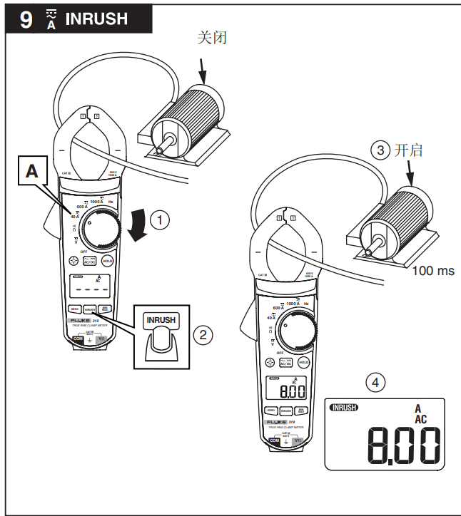 Fluke 317電流表用戶(hù)手冊(cè)步驟9